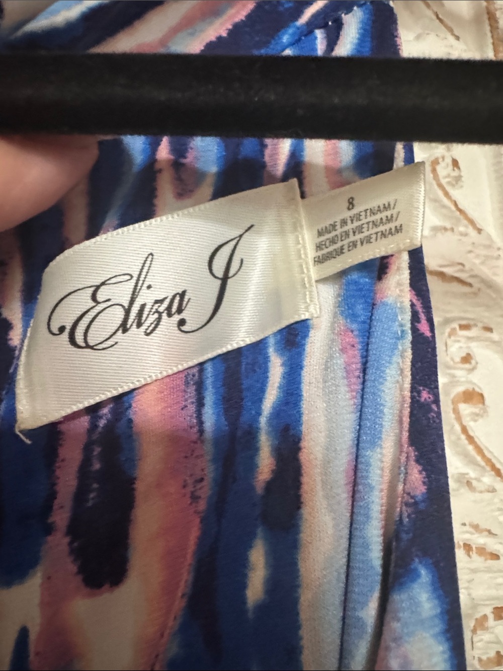 Eliza J Blue and Pink Abstract Maxi Dress - Picture 5 of 14